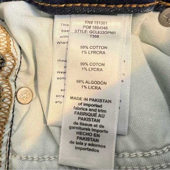 NWT Good American Good Classic Slim Straight Jeans sz 25 0 Medium Blue Stretch - Picture 10 of 11